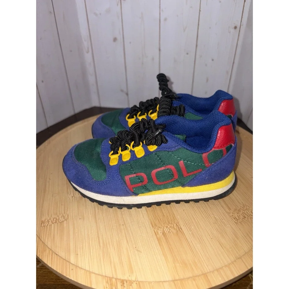 Polo Ralph Lauren Colorblock Oryion II Suede Sneakers Kids Size‎ 8 Toddler